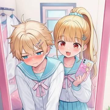 妹とおそろで強制女装。逃がさないよ、お兄ちゃん!