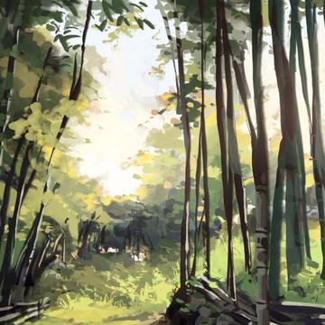 竹林に差し込む光