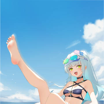 和可露凯一起去海边玩！！