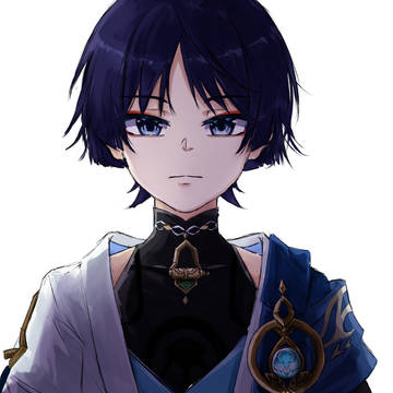 【原神】スカラマシュ自分の絵柄で描いてみた。