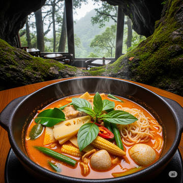 森カレーそうめん