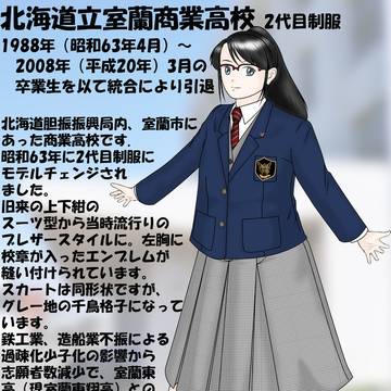 北海道引退制服図鑑～胆振支庁編02　室蘭商業2代目制服