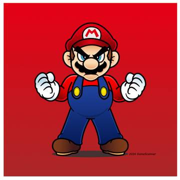 怒ったマリオ