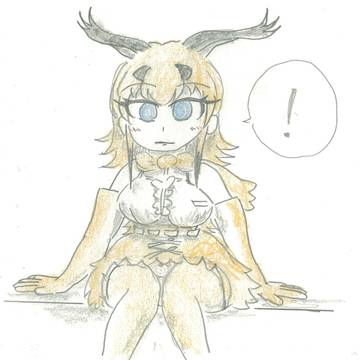 視線に気付いたカラカル