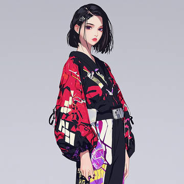 着物風ジャージ姿
