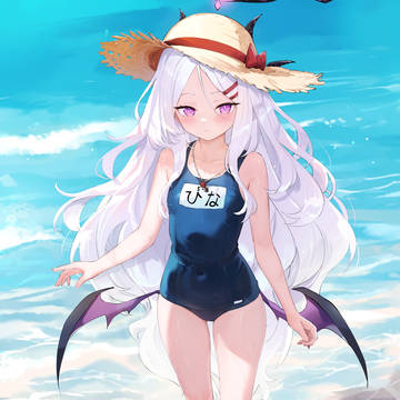 夏、ヒナ、ビーチ