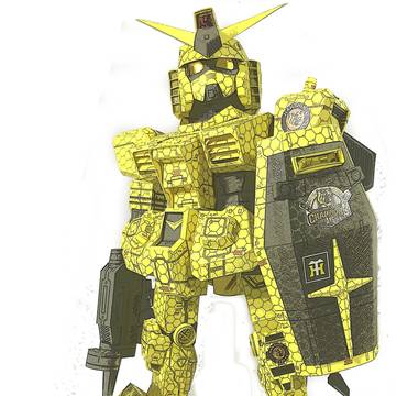 SDガンダムペーパークラフト、RX-78、プロ野球球団カラー作品