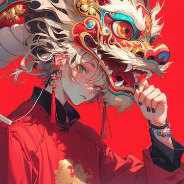 头像，中国风，龙