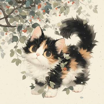 头像，中国风，猫