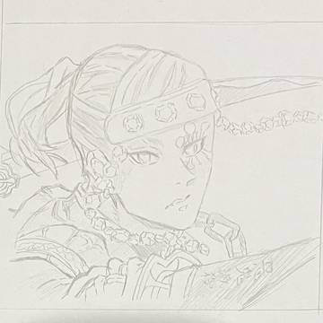 鬼滅の刃のキャラ描いてみました⚠︎下手です