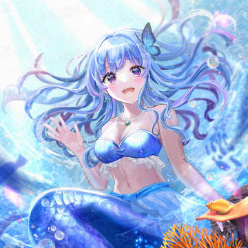 珊瑚礁の人魚