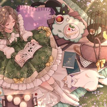 夕暮れ時のピクニック