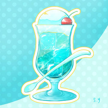 夏のクリームソーダ