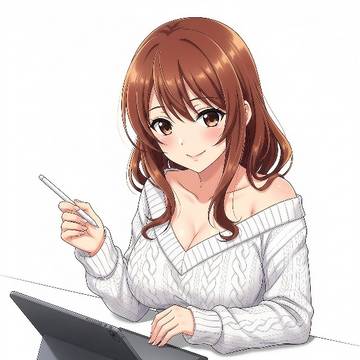 【創作】クリエイターのお姉さん フリーアイコン