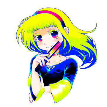 ビビッドカラー女の子