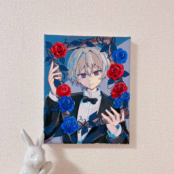キャンバスに描いた絵