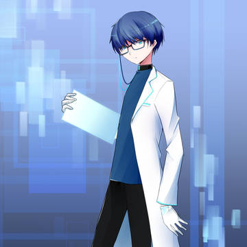 青髪眼鏡白衣キャラデザ企画2025