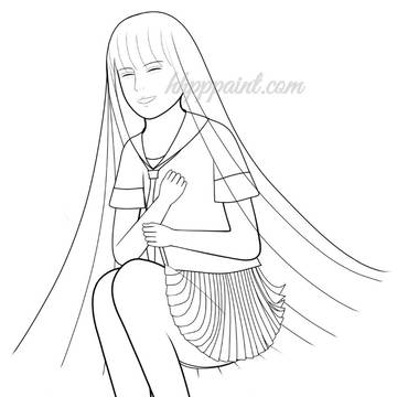 笑顔で飛び跳ねる少女