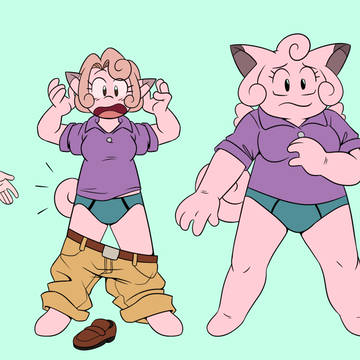 Bill into anthro Clefairy TF/TG