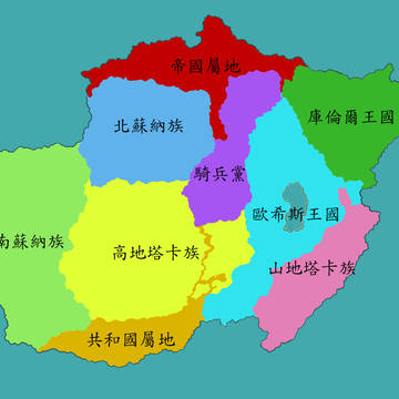 薩蘭大地-區域勢力與人口