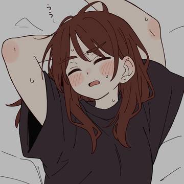 暑い日の朝の紗希ちゃん