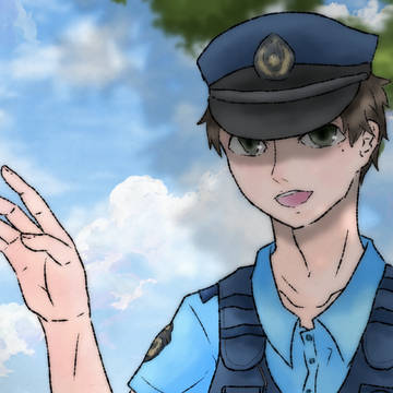夏のおまわりさん