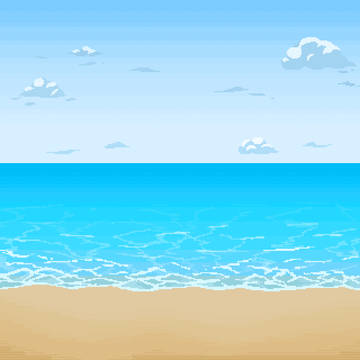 해변가 픽셀아트 gif