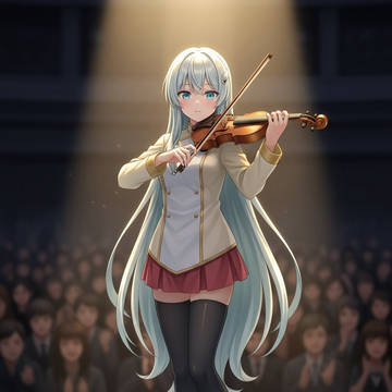 バイオリンを演奏する天宮翼ちゃん！