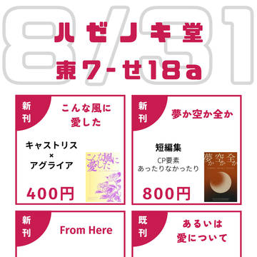 8/31 崩壊:スターレイル オンリーイベント おしながき
