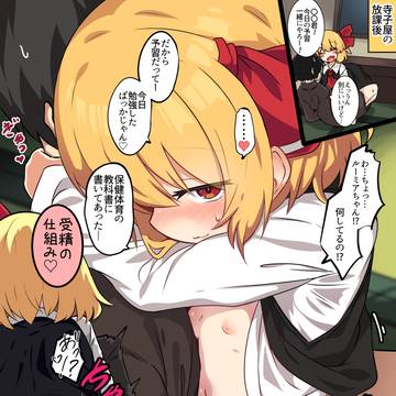 寺子屋の授業の予習を手伝ってくれるルーミアちゃん