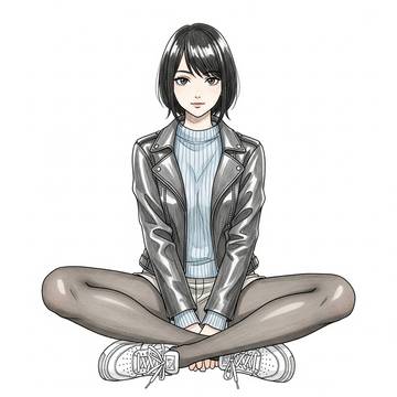 革ジャン女子