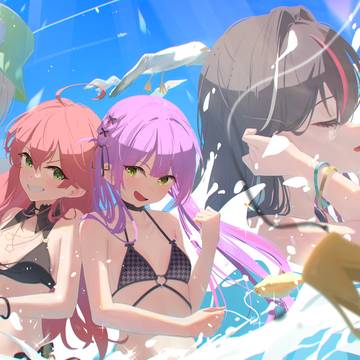 ホロ夏水着釣り大会？！