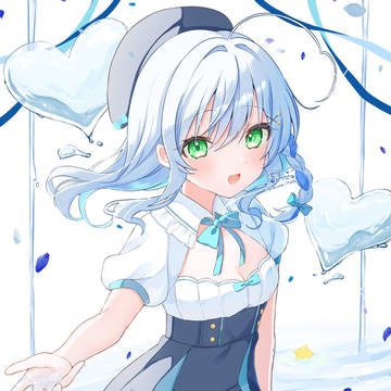 涼しいよ?一緒に座ろ?🩵🫧