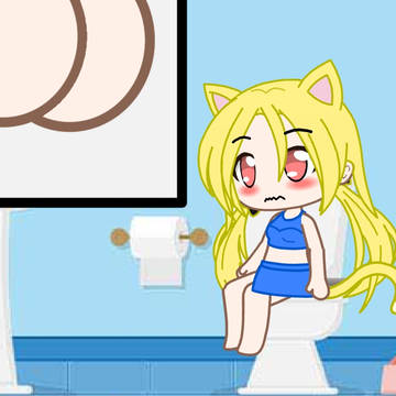 Shizu pooping with toilet view
