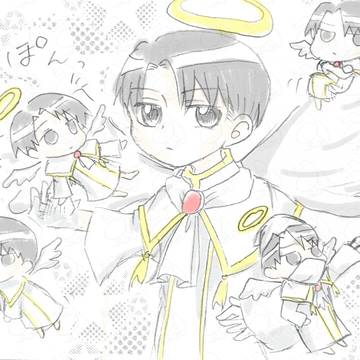 天使パロイラスト【薄味ですがリヴァエレ前提リヴァリヴァ】