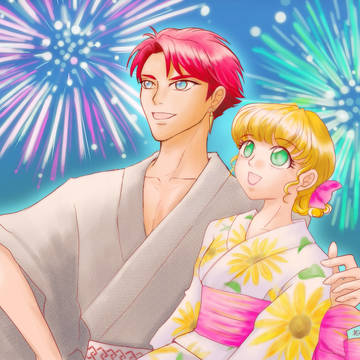 花火で聞こえなかった言葉（オスリモ絵）
