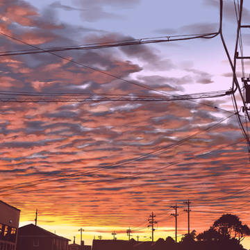 朝焼けの空