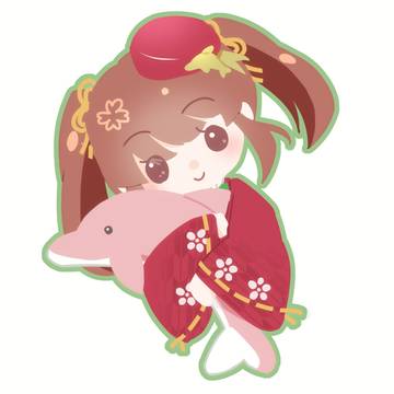智絵里ちゃんとイルカ