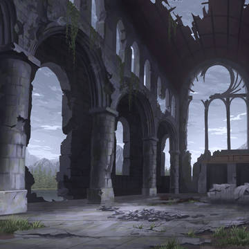 『湖畔の廃墟』