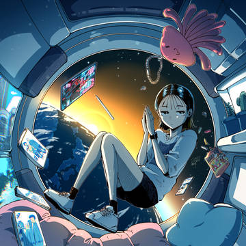 宇宙にこもるガール