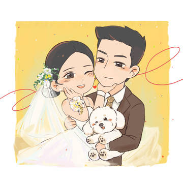 Wedding pictures drawn for other
