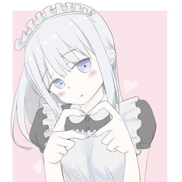 メイド姿無表情指ハートノラちゃん