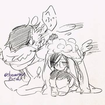 雪合戦の二人