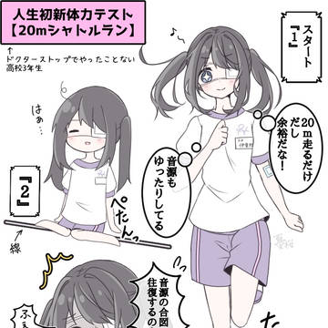 カゲピの初めてのシャトルラン