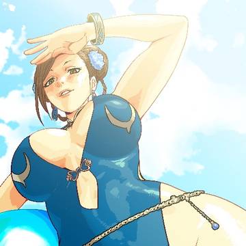 Chun Li Swimsuit at the beach