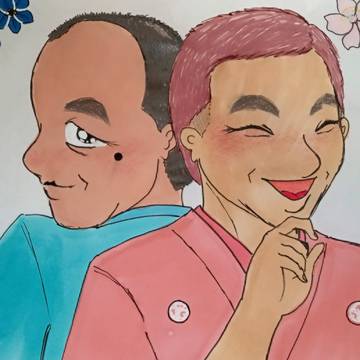 笑点 ペア👬イラスト🖊️