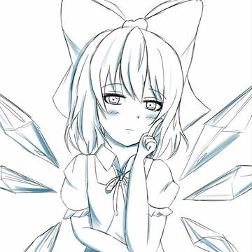 落書きチルノ