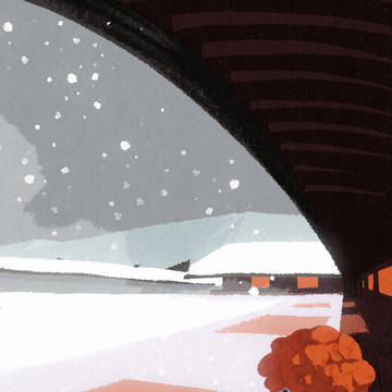 魔法使いと雪