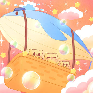 大きな空を旅するくじらバス