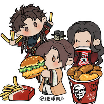 绣衣楼心纸君炸鸡汉堡